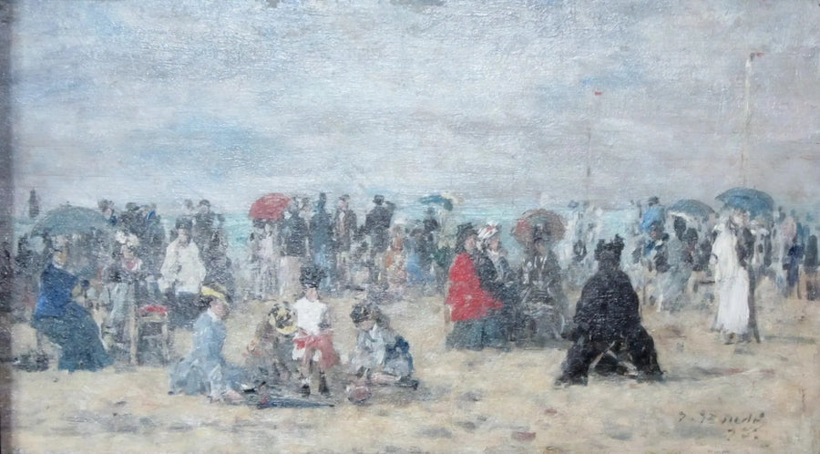 Op het strand van Trouville - Eugène Boudin