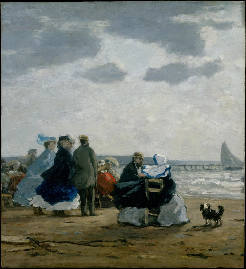 Op het strand, Dieppe - Eugène Boudin