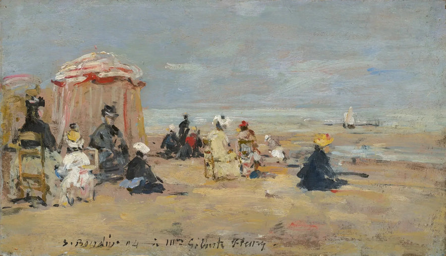 Op het strand - Eugène Boudin