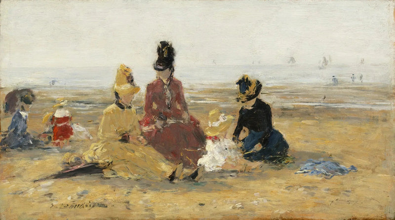 Op het strand, Trouville - Eugène Boudin