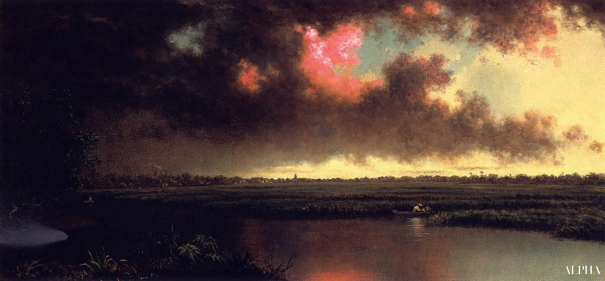 Op de rivier San Sebastian, Florida - Martin Johnson Heade - Reproducties van schilderijen en hoogwaardige schilderijen