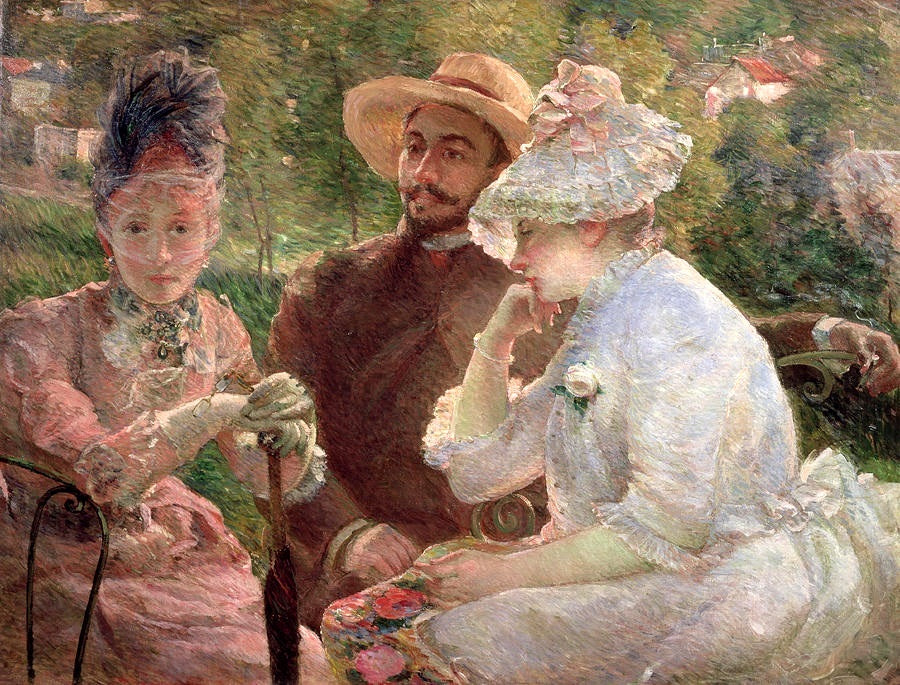 Op het terras in Sèvres - Marie Bracquemond