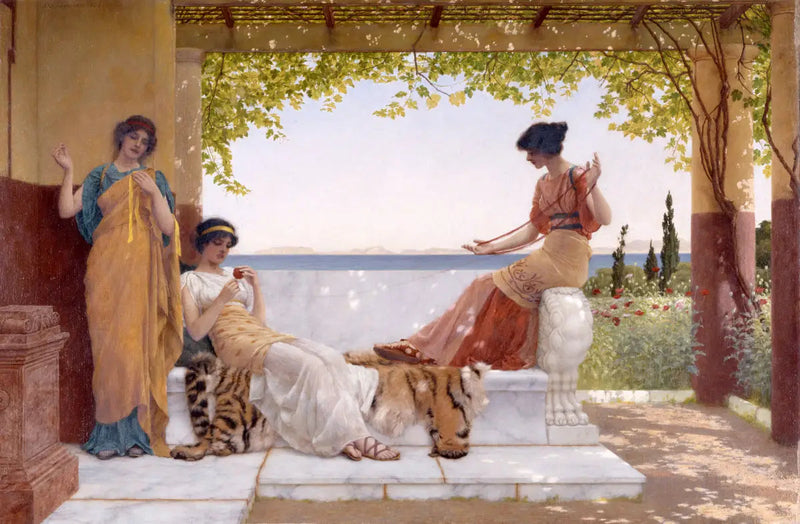 Op het balkon - John William Godward