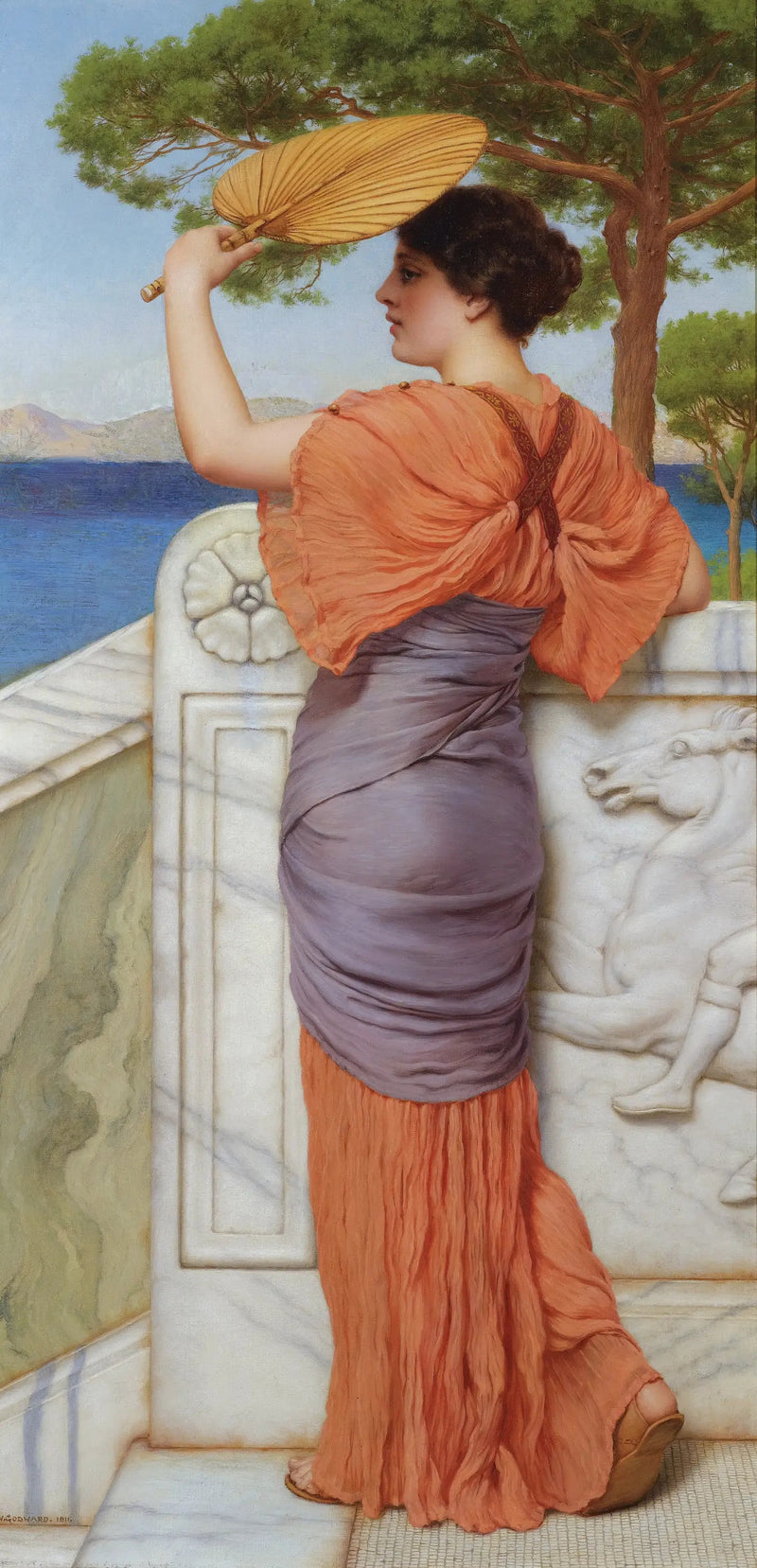Op het balkon - John William Godward