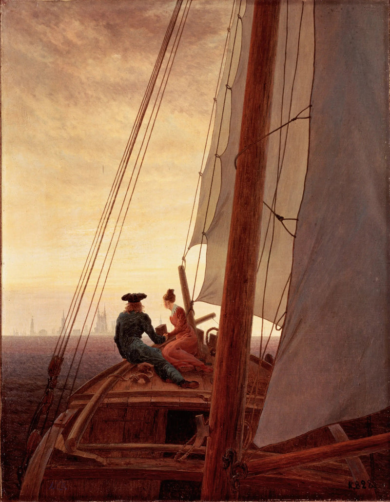 Op de zeilboot - Caspar David Friedrich