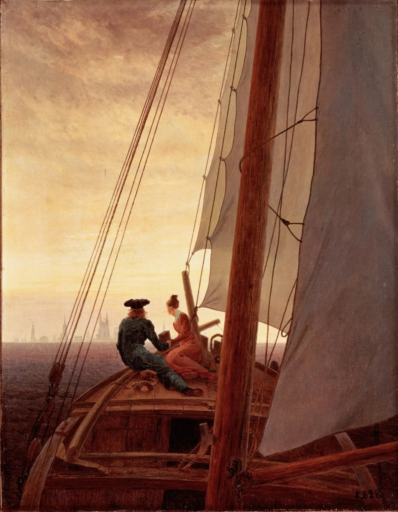 Op de zeilboot - Caspar David Friedrich