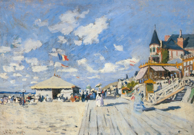 Op de planken van Trouville - Claude Monet