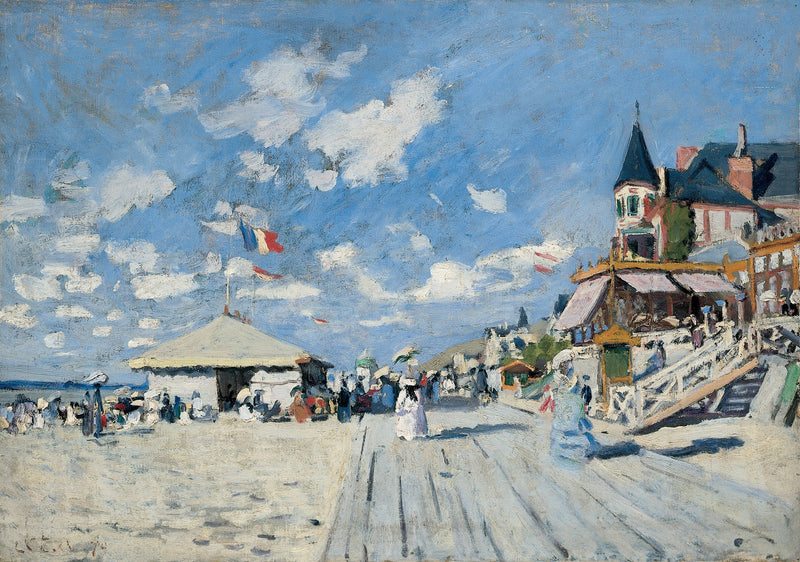 Op de podia van Trouville W157a - Claude Monet
