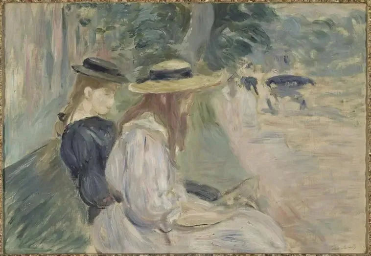Op een bank in het Bois de Boulogne - Berthe Morisot
