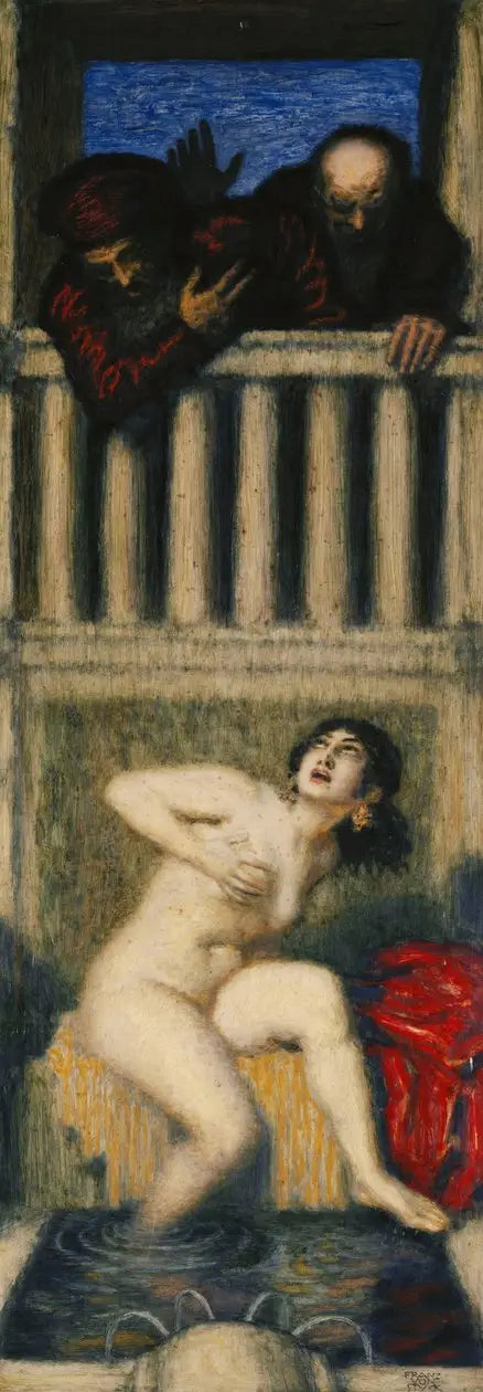 Suzanne en de twee oude mannen - Franz von Stuck