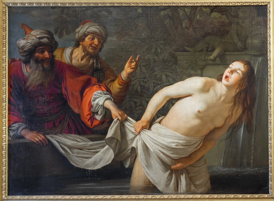 Suzanne lastiggevallen door de oudsten (Daniel 13:1-63) - Gerrit van Honthorst