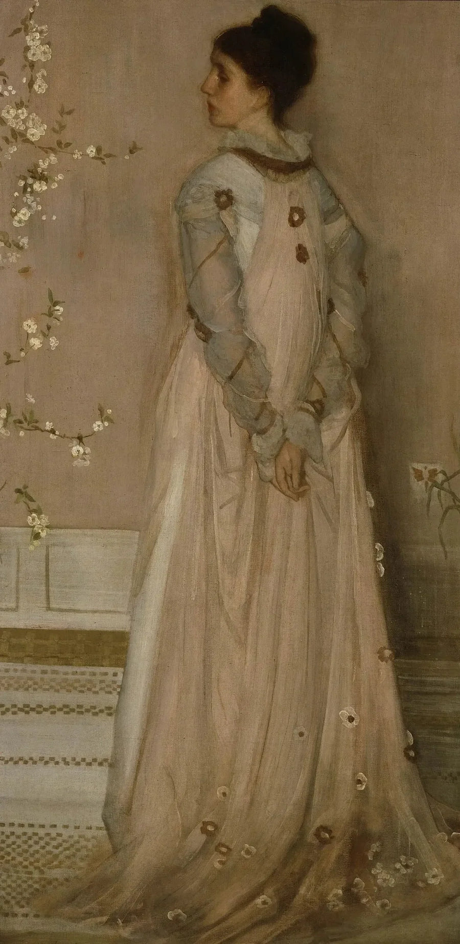 Symfonie in kleur stoel en roos - James Abbott McNeill Whistler
