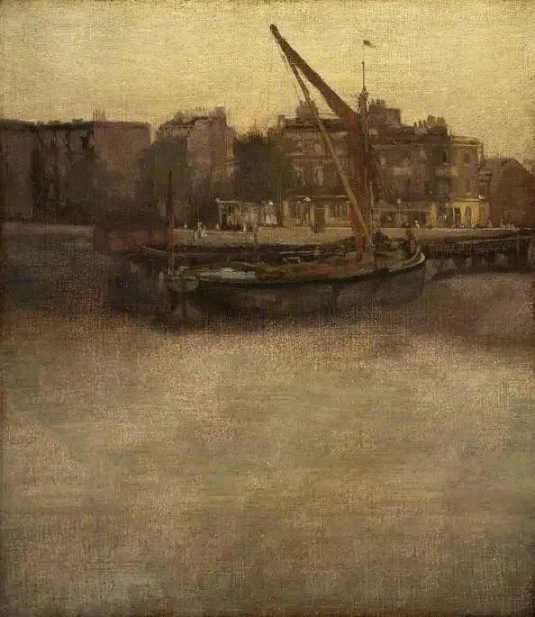 Symfonie in grijs en bruin: Lindsey Row, Chelsea - James Abbott McNeill Whistler