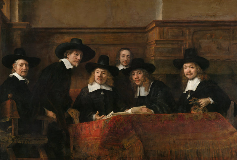 De Syndicus van de gilde van de tapijtwevers - Rembrandt