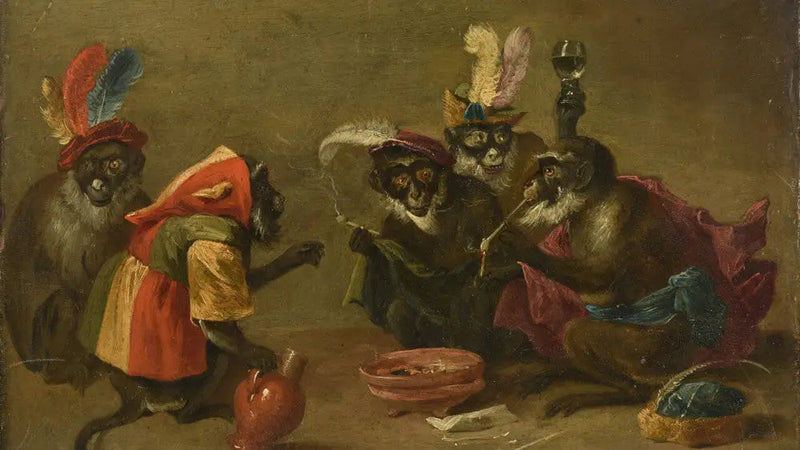 Sigarenwinkel van apen - David Teniers de Jonge

Source:
Tabagie de singes - David Teniers le Jeune