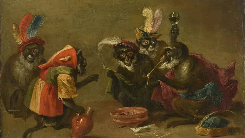 Sigarenwinkel van apen - David Teniers de Jonge

Source:
Tabagie de singes - David Teniers le Jeune