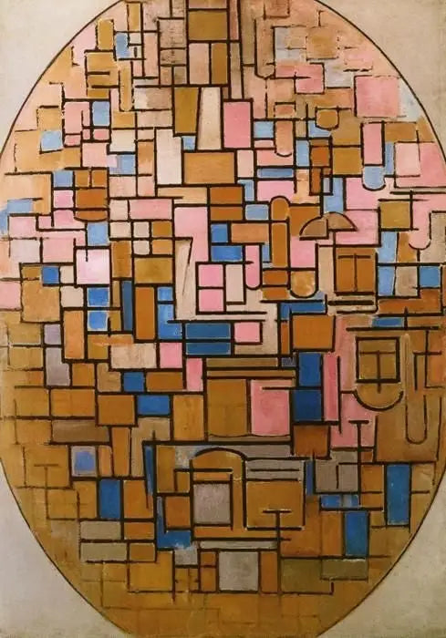 Schilderij III: Ovale compositie - Piet Mondrian