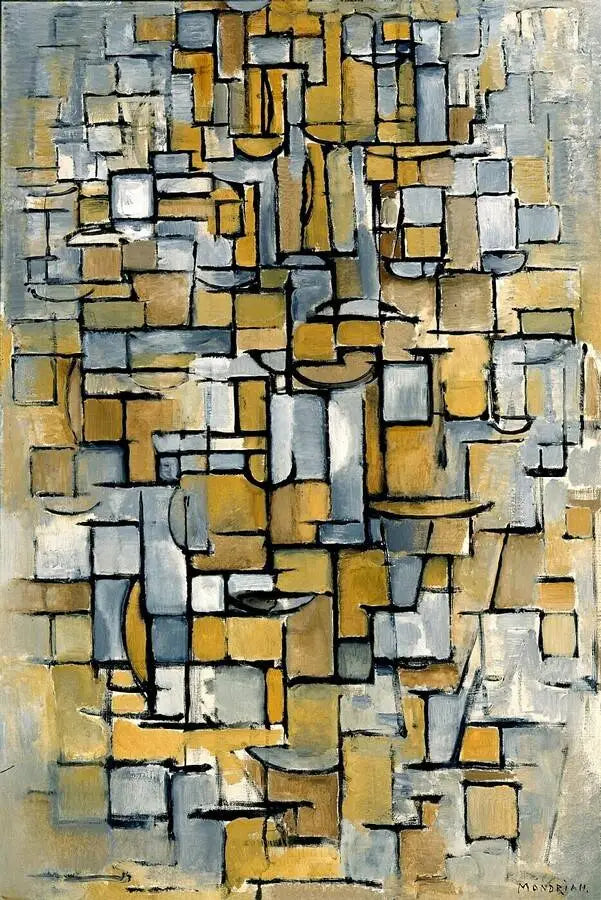 Reproduction du tableau « Tableau n°1 - Piet Mondrian » par Alpha Reproduction en peinture à l’huile