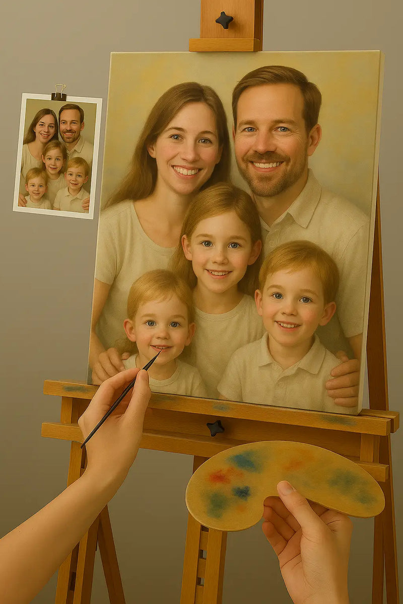 Gepersonaliseerd familie schilderij