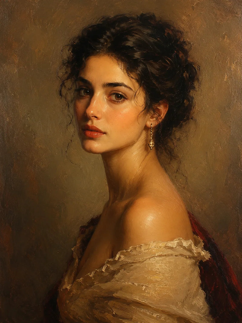 🎨 Personaliseerbaar Portret Schilderij 1 Persoon – Unieke Olieverfschilderij