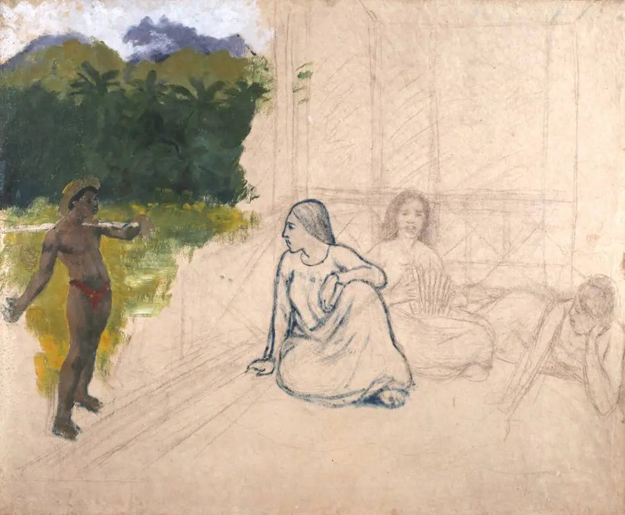 Tahitianen, of Tahitiaanse vrouwen in rust - Paul Gauguin