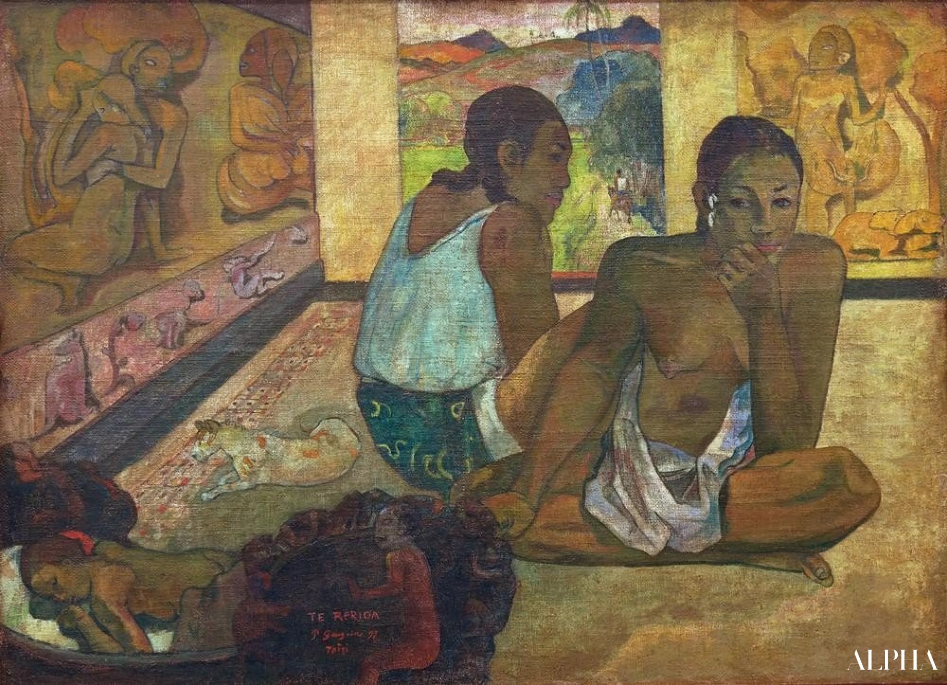 Te rerioa (de droom) - Paul Gauguin - Reproducties van schilderijen en hoogwaardige schilderijen
