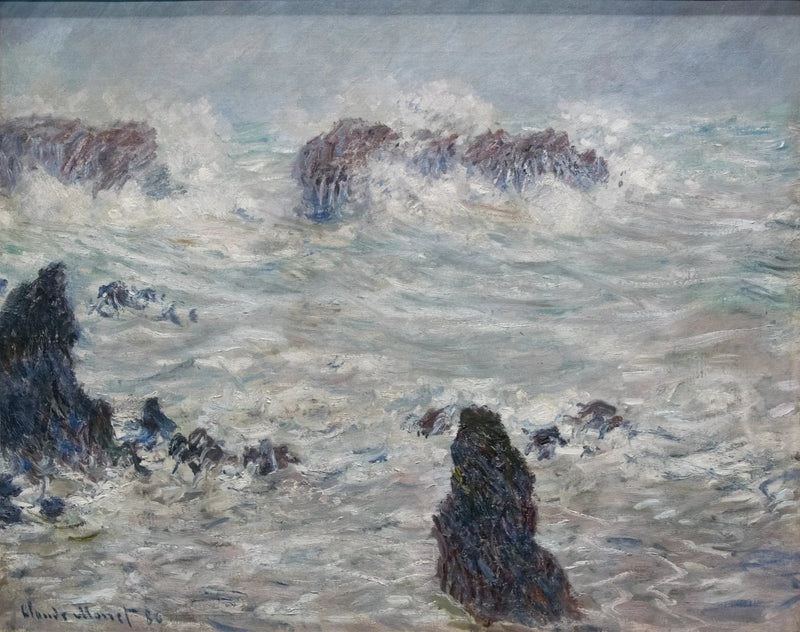 Storm, Côtes de Belle-Île W1116 - Claude Monet
