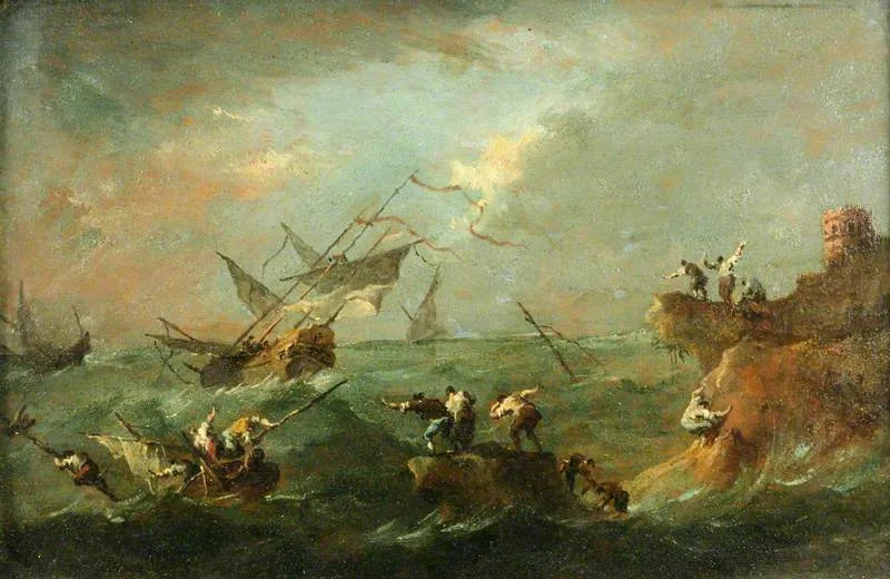 Storm op zee - Francesco Guardi