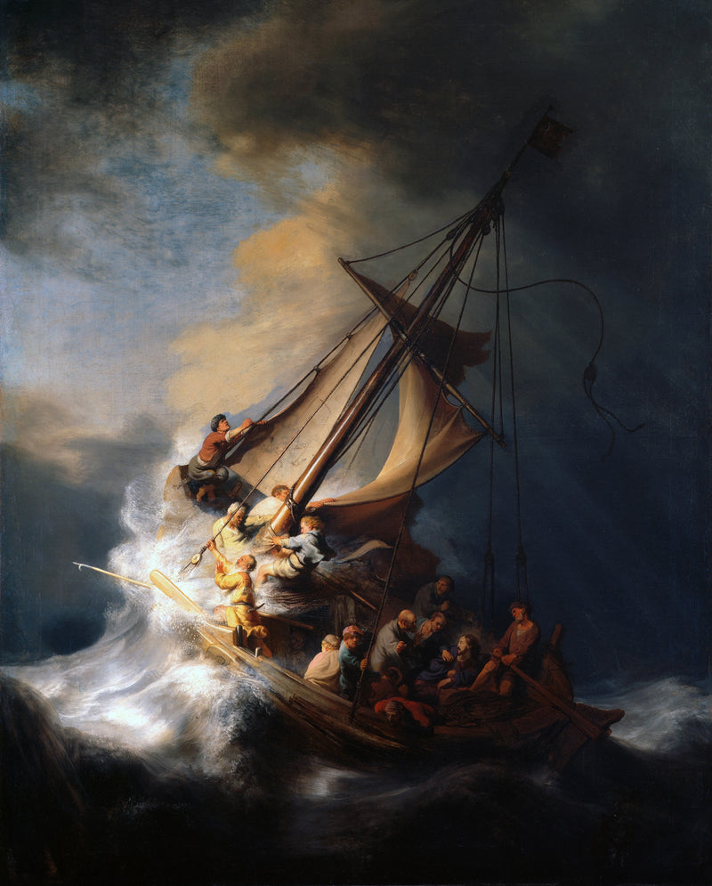 De Storm op de Zee van Galilea - Rembrandt