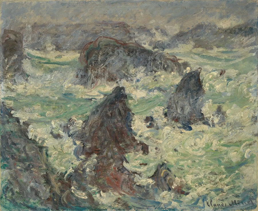 Storm op de kusten van Belle-Île - Claude Monet