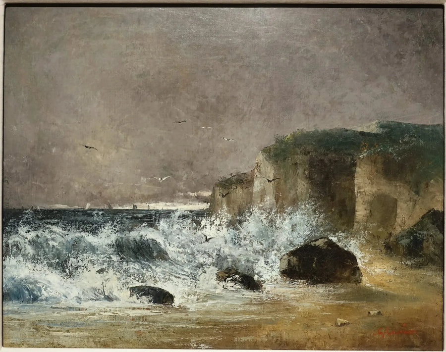 Onweerachtige tijden in Étretat - Gustave Courbet