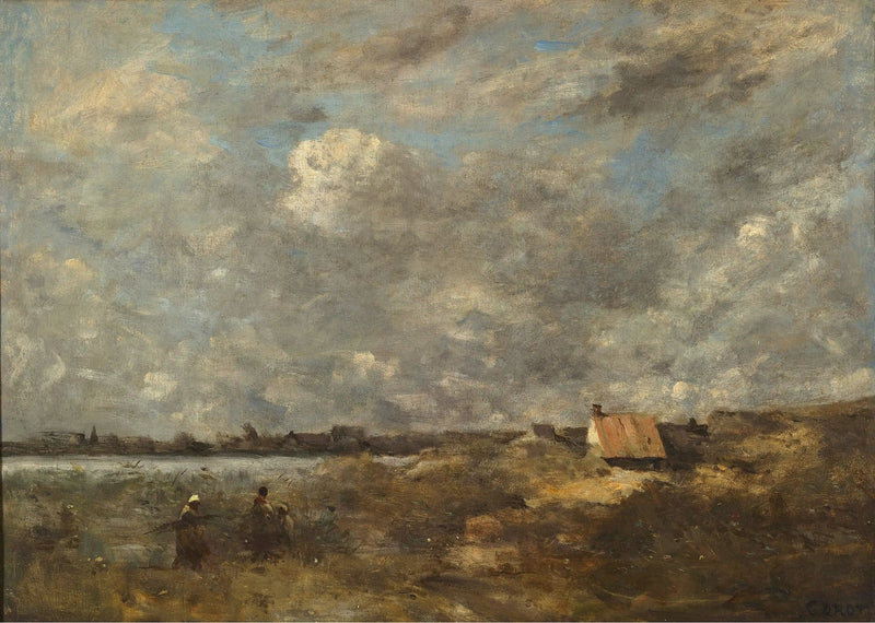 Stormachtig weer. Pas-de-Calais - Jean-Baptiste Camille Corot