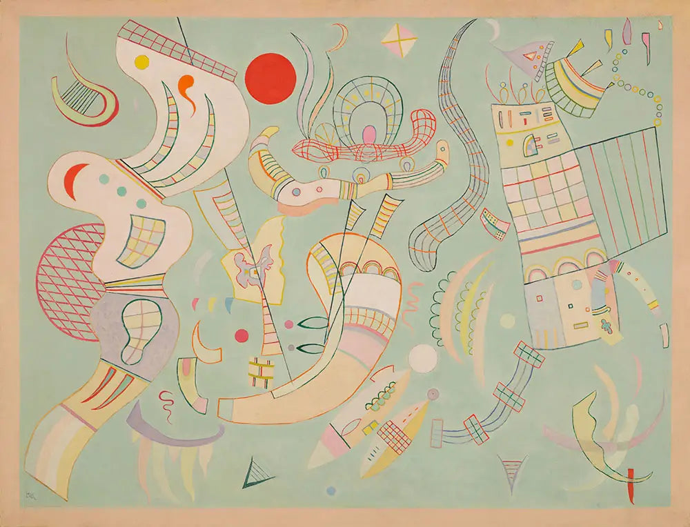 Reproduction du tableau « Tensions Claires - Vassily Kandinsky » par Alpha Reproduction en peinture à l’huile