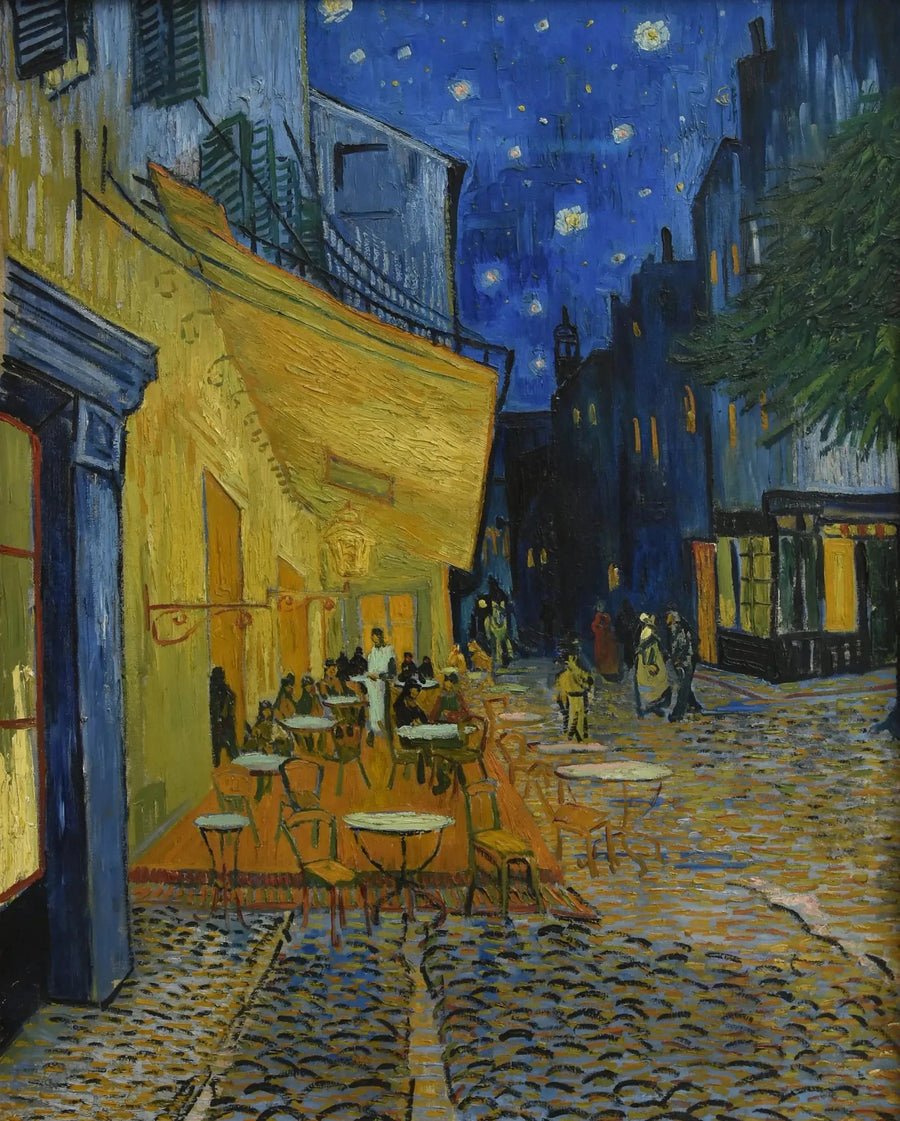 Terras van het café 's avonds - Vincent van Gogh