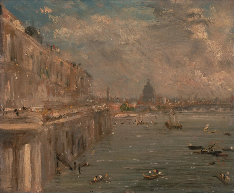 Terrasse van Somerset House vanaf de Waterloo-brug - John Constable