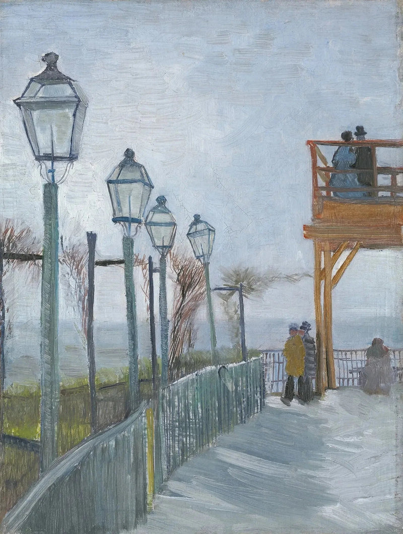 Terras en uitkijkpunt van de Moulin de Blute-Fin, Montmartre - Vincent van Gogh