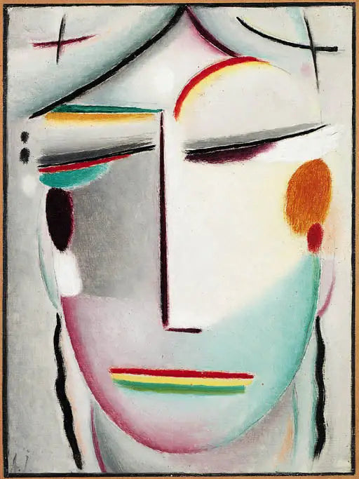 Tête abstraite - Alexej von Jawlensky image 1 reproduction de peinture à l’huile