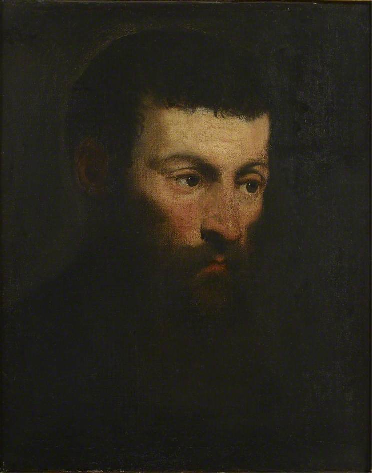 Beard man hoofd - Jacopo Tintoretto