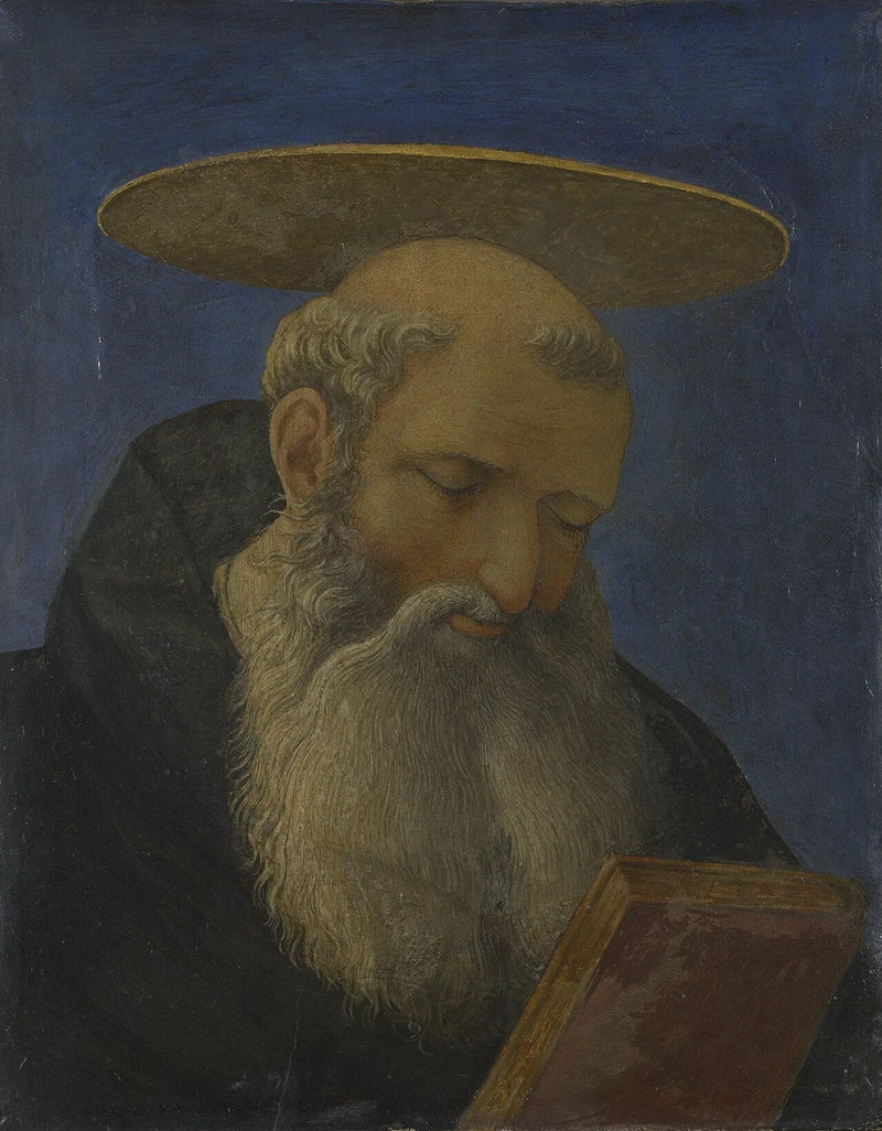 Hoofd van een getooide en baardige heilige - Domenico Veneziano