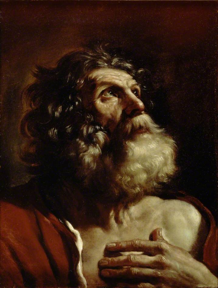 Hoofd van een oude man - Guercino
