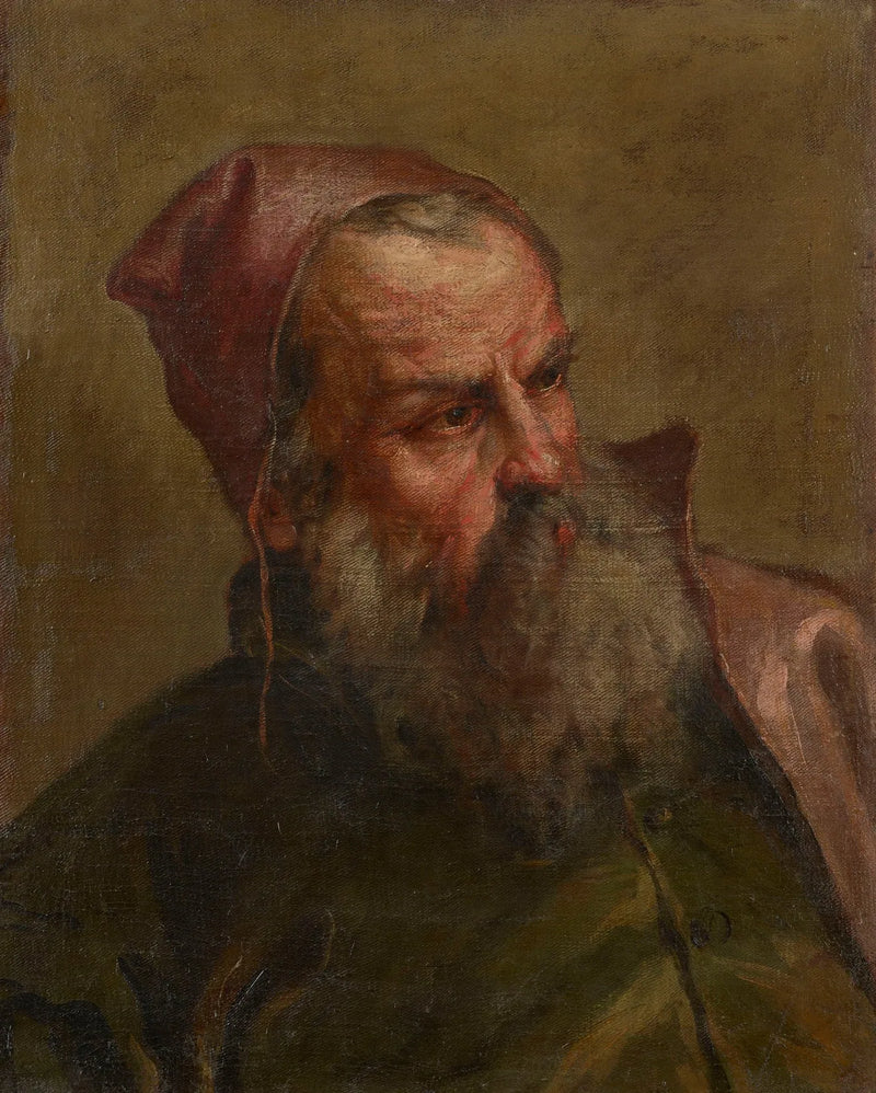 Hoofd van een oude man (een belastinginner?) - Sebastiano Ricci