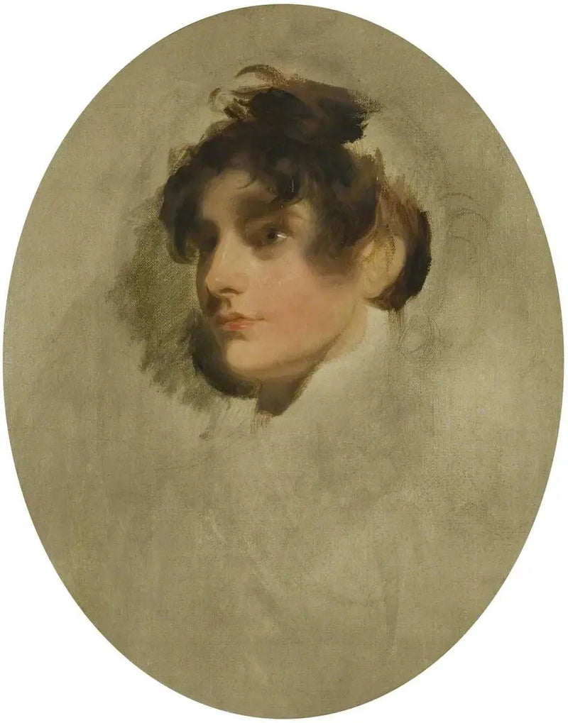 Hoofd van een jonge onbekende vrouw - Thomas Lawrence