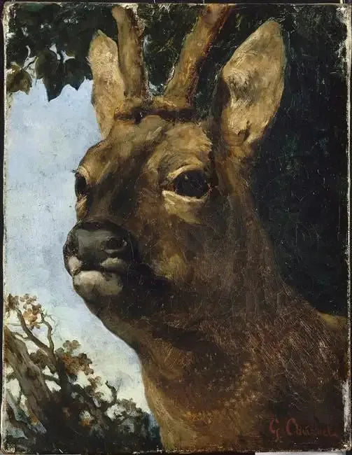 Gewei van een hert - Gustave Courbet