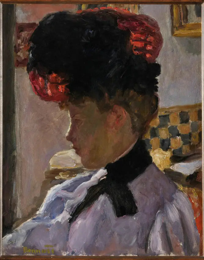 Vrouwelijk hoofd tegen het licht - Pierre Bonnard