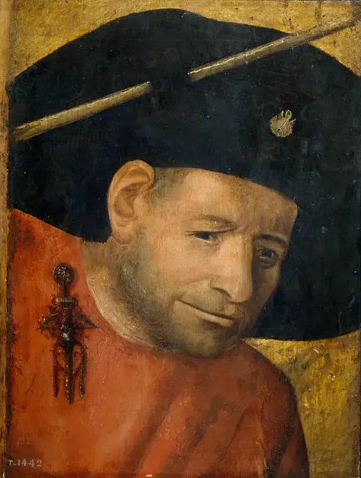 Hoofd van een hallebardier - Hieronymus Bosch