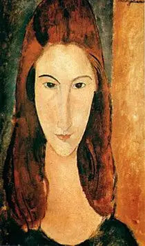 Gezicht van Jeanne Hébuterne - Amedeo Modigliani