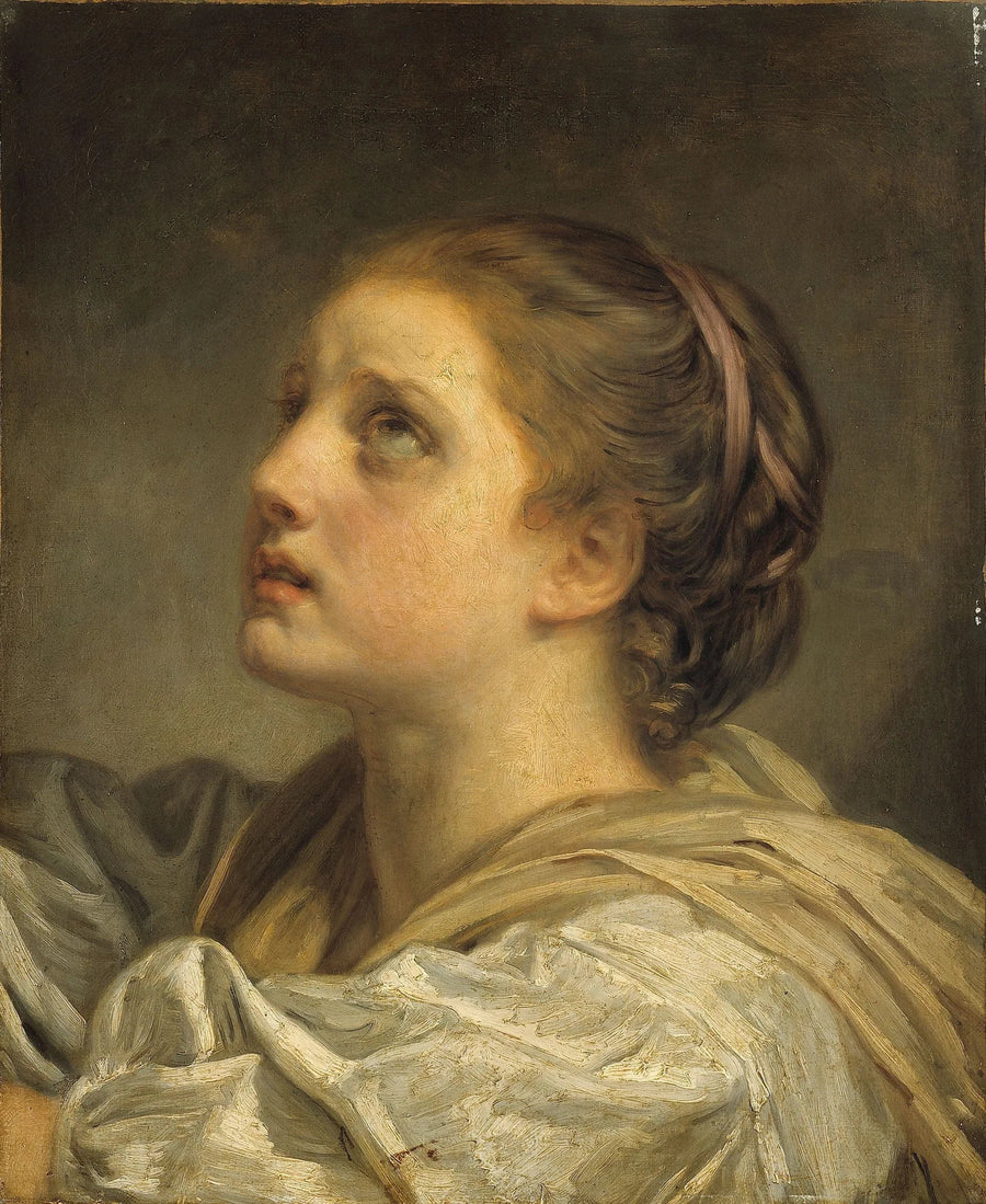 Hoofd van jonge vrouw - Jean-Baptiste Greuze