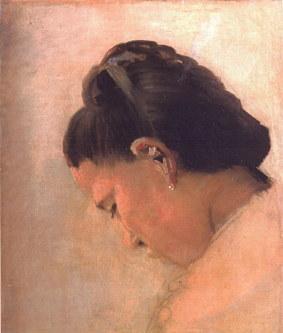 Hoofd van een jong meisje - Georges Seurat