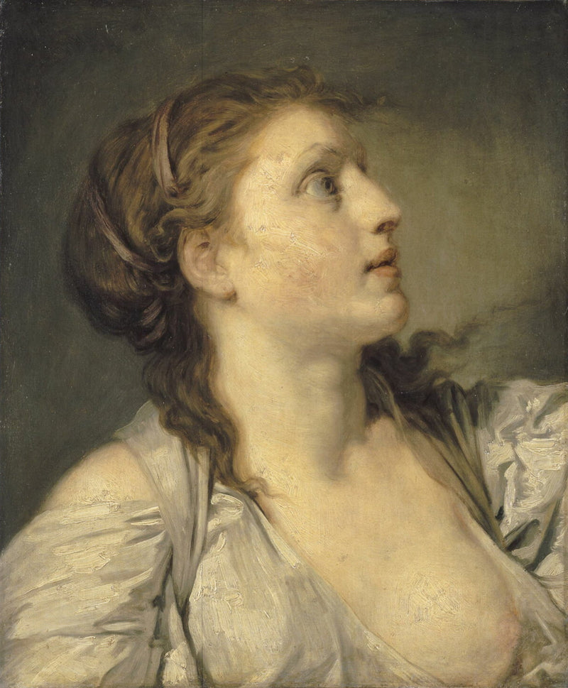 Hoofd van een jong meisje - Jean-Baptiste Greuze