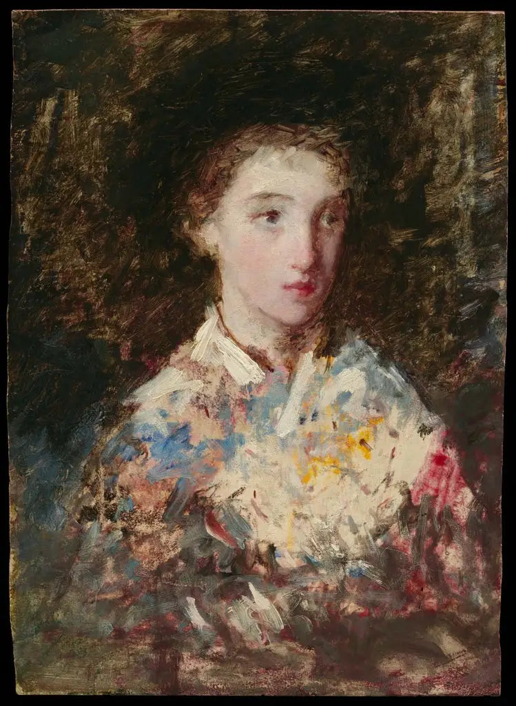 Hoofd van een jong meisje - Mary Cassatt